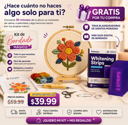 Kit de bordado con aguja perforadora