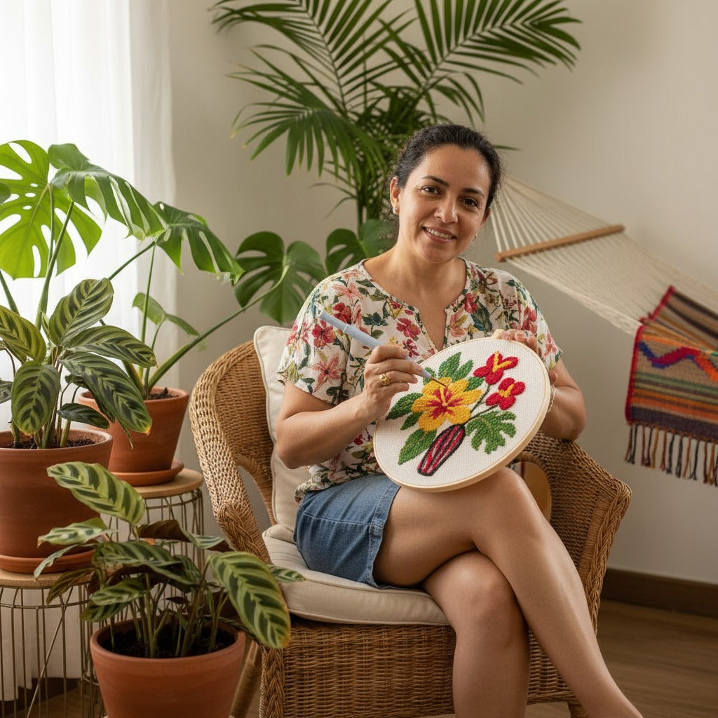 🌸 Kit de Bordado Mágico